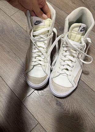 Кросівки nike високі білі 2