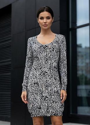 👗 ефектна сукня-туніка marks & spencer (l–xxl) | принт «далматин»