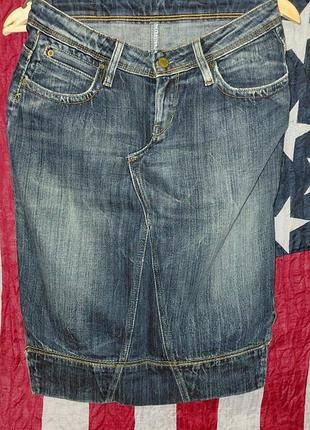 Міді спідниця жіноча levi's джинсова синя
