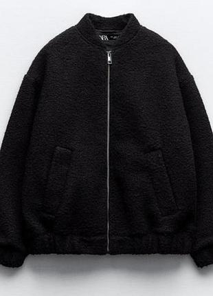 Жіночий бомбер zara чорний 2