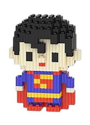 Конструктор pixel building bloсk 3d супермен 560 дет (mw-07)