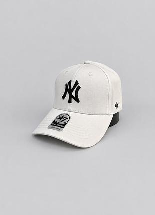 Кепка бейсболка ny new york (біла з чорним)