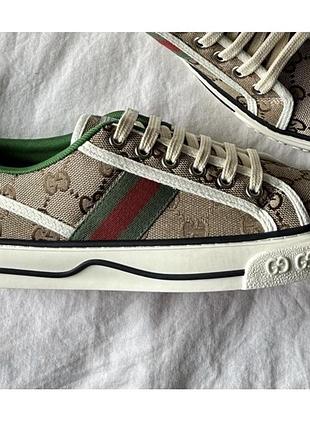 Кеди унісекс gucci з монограмою, білі, довжина устілки 23,5 см