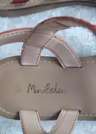 Сандалии mini boden для девочек из кожи 4