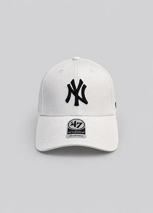 Кепка бейсболка ny new york (біла з чорним)