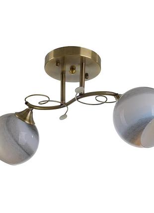 Люстра стельова для передпокою e27 60w ab (lk-682c/2) brille 24-351