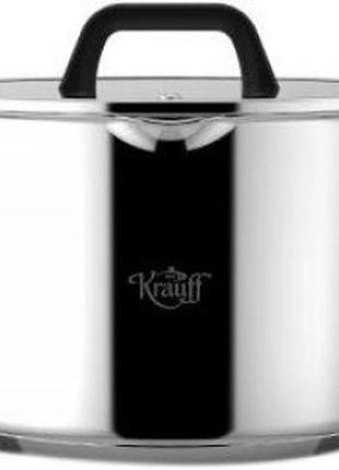 Кастрюля krauff 6.3л с крышкой 24см.