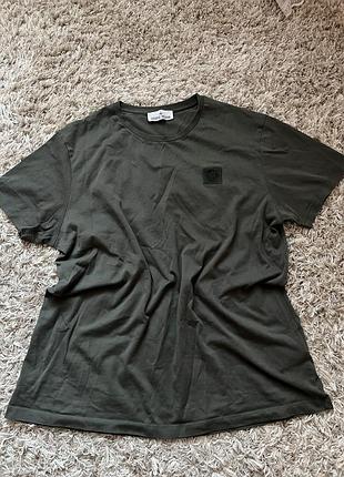 Футболка чоловіча stone island хакі