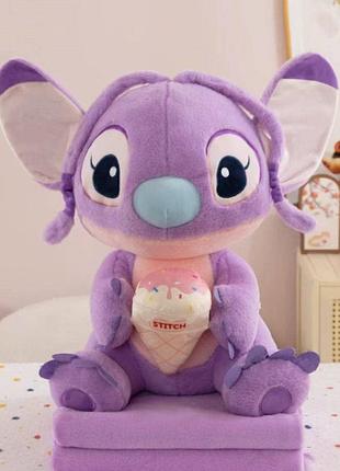 Іграшка-плед стіч stitch лавандовий