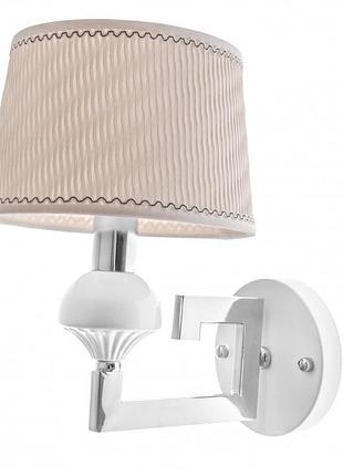 Бра настенное накладное прованс с абажуром bcl-674w/1 e14 ch+wh brille 26-687