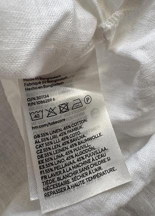 Сорочка. лляна. натуральна. h&m 5