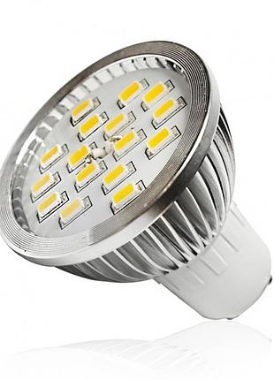 Лампа светодиодная led 6.4w gu10 ww mr16 ccd 220v