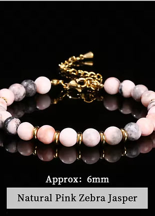 Браслет "pink zebra jasper"