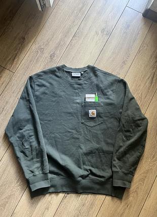 Чоловічий світшот carhartt зеленого кольору