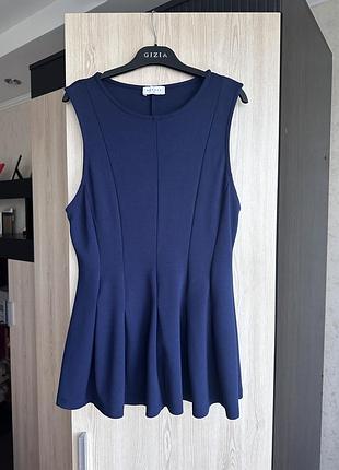 Топ корсет ного типу з баскою papaya zara/ блуза без рукавів