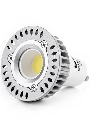 Лампа светодиодная led 3.5w gu10 cob cw mr16 220v