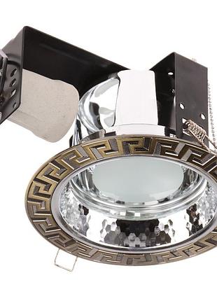 Светильник downlight потолочный встроенный dl-26/1 ab e27 brille 166636