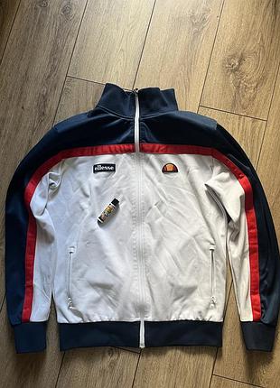 Олімпійка чоловіча ellesse, біла з синім та червоним