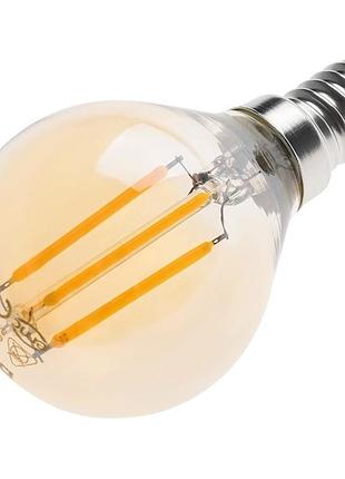 Лампа світлодіодна led 4w e14 cog ww g45 amber 220v