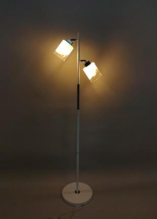 Lk-727f/2 e27 wh+ch торшер 3