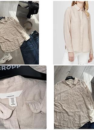 Сорочка. лляна. натуральна. h&m