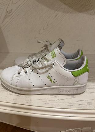 Кросівки чоловічі adidas stan smith kermit білі, салатові 36
