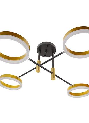 Світильник стельовий підвісний br-01 630c/4 led 48w ww + nw + cw bk/g