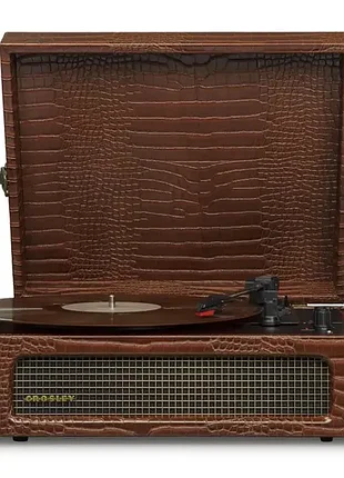 Crosley voyager brown croc bt (cr8017a-br) грамофон, програвач вінілових дисків