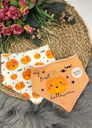 Комплект непромокаючих слинявчиків halloween хелловін