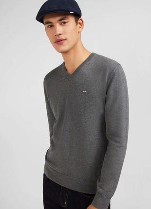 Чоловічий светр, джемпер з v-подібним вирізом tommy hilfiger.
