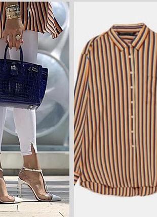 Яскрава сорочка у смужку zara