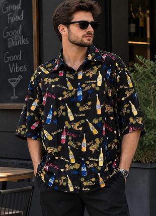Шовкова сорочка оверсайз tommy bahama «wine country» (100% silk)
