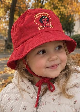 Тепла шапка панамка панама з завʼязками шапочка для дівчинки