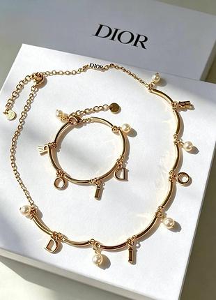Комплект dior браслет та чокер