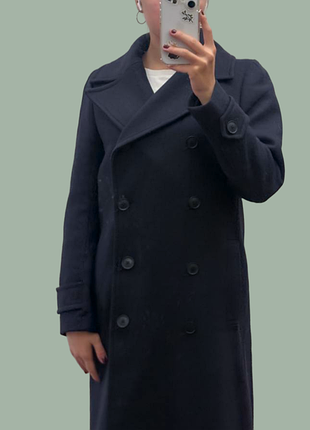 Пальто вовняне h&m wool blend