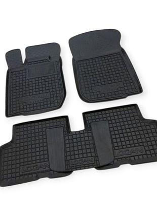 Коврики салона renault logan (2004-), sandero (2008-), duster (2010-) борт 2,5 см, с перемычкой avto-gumm