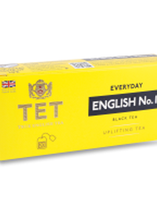 Чай черный байховый мелкий с ароматом бергамота и лимона english no.1 everyday tet к/у 20х2г