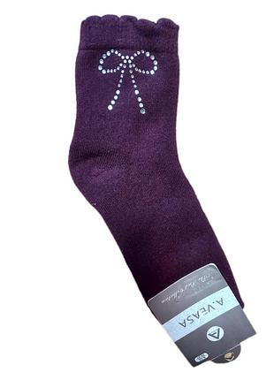 Детские теплые махровые носки для девочки с принтом из бусин 24-31 (3-10 лет) тм a.veasa турция 3-4 года