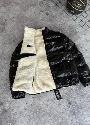 Чоловіча зимова двостороння куртка - пуховик nike premium -25°c winter ❄️
