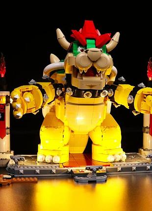 Brickbling p42601-1 светодиодная подсветка для конструктора lego the mighty bowser 71411