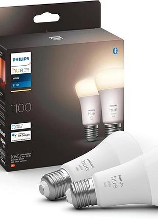 2шт. лампочки philips hue white and color 1100 9290024684a 1055lm 4000k 11w светодиодные лампы с поддержкой zigbee/bluetooth