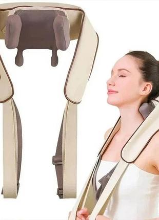 Массажер для шеи и плеч massager shoulder neck waist back legs портативный роликовый массажер для шеи