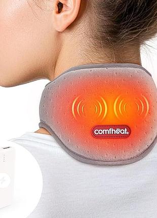 Портативная грелка для шеи comfheat portable heating neck pad with vibration аккумуляторная грелка на шею с вибрационным массажем