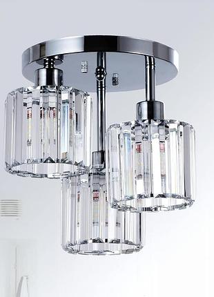 Хрустальная потолочная люстра rayofly hlf29 e27 40 вт современный светильник с 3 плафонами