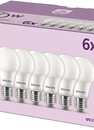 6 шт. светодиодные лампочки philips 2700k 4,9 вт 40w 470lm 9290035402 комплект led-лампочек e27