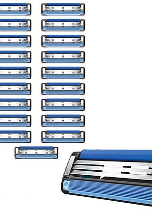 20 шт. леза для gillette mach3 razor nozzle set комплект змінних лез для бритви