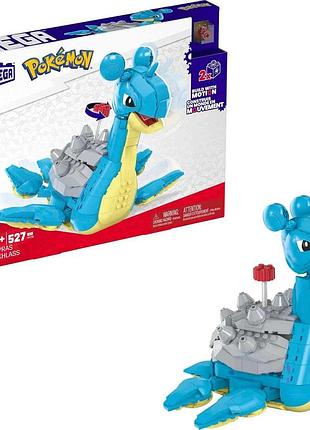 Конструктор из 527 деталей mega pokémon lapras детский конструктор подвижного покемона лапраса