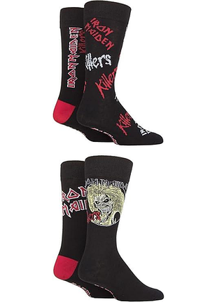4 шт. мужские носки 46-49 sockshop iron maiden подарочный набор мужских носков посвященных рок-группе