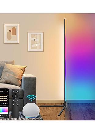 Напольная лампа 155 см rgb fortand ty01 умный светодиодный угловой светильник с пультом управления