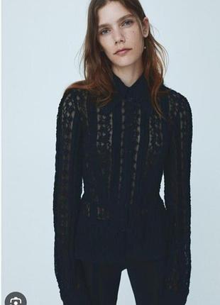 Жіноча блуза h&m studio мереживна чорна
